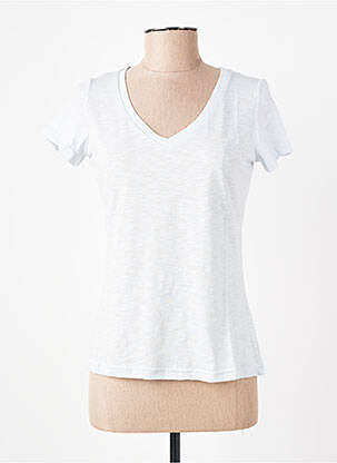 T-shirt col v manches courtes bleu TRENTE TROIS femme