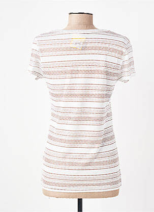T-shirt col v manches courtes beige TRENTE TROIS femme
