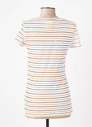 T-shirt col v manches courtes beige TRENTE TROIS femme