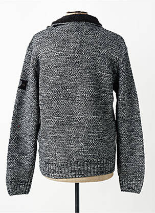 Gilet manches longues tissage chiné gris RITCHIE homme