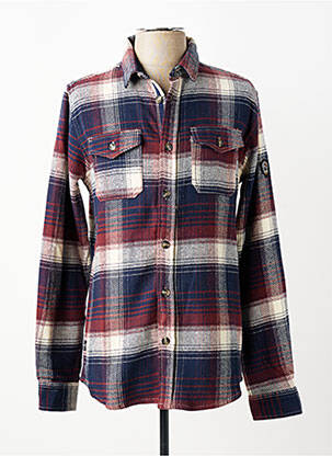Chemise manches longues poches rouge RITCHIE homme