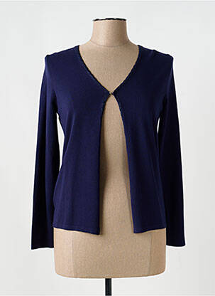 Gilet manches longues stretch bleu TRIPODE femme