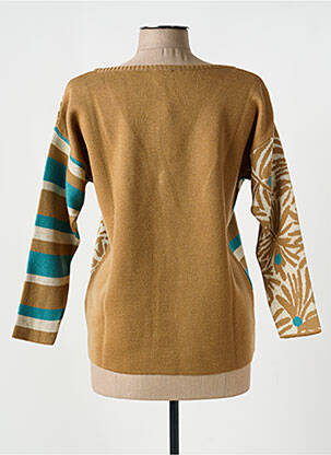 Pull coupe cintrée manches 3/4 marron AGATHE & LOUISE femme