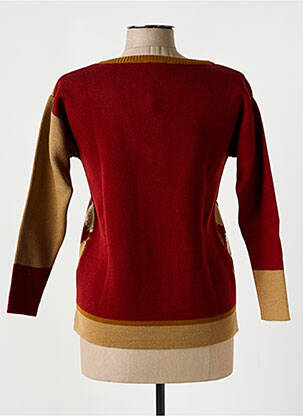 Pull coupe cintrée manches 3/4 orange AGATHE & LOUISE femme