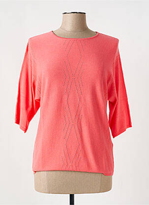 Pull coupe cintrée manches 3/4 rose TRIPODE femme