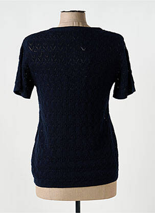 Gilet manches courtes fermeture boutonnée sur le devant bleu AGATHE & LOUISE femme