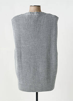 Pull col v sans manche gris BARILOCHE femme