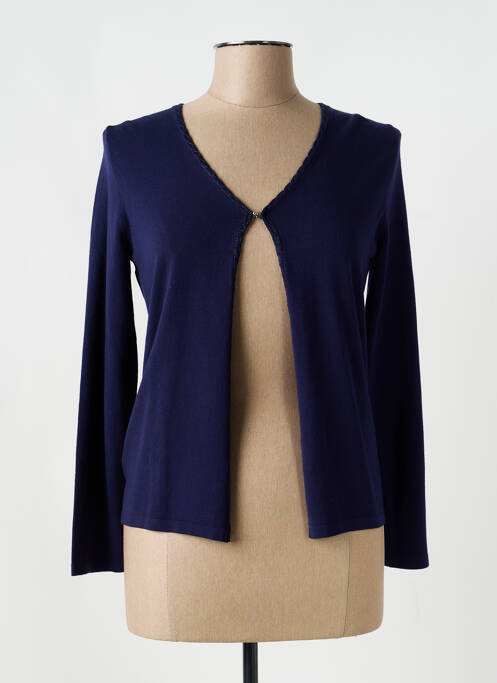 Gilet manches longues stretch bleu TRIPODE femme