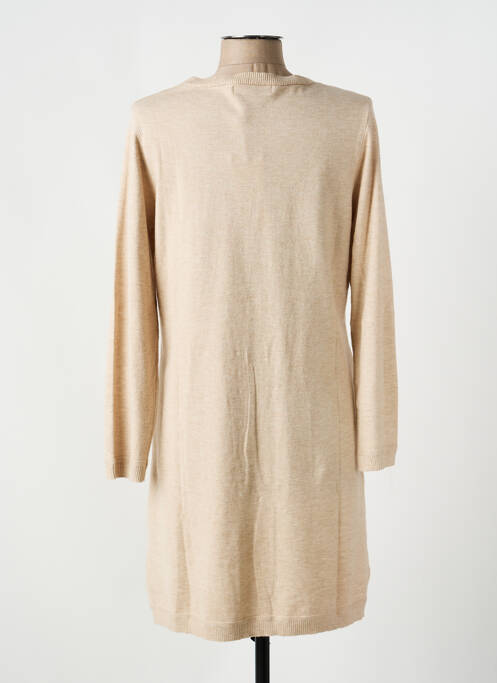 Robe pull col v manches longues beige MD'M femme