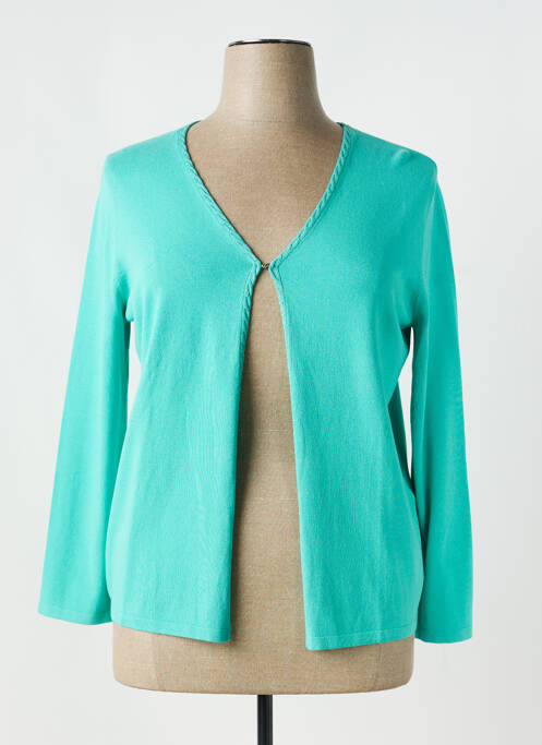 Gilet manches longues stretch vert TRIPODE femme