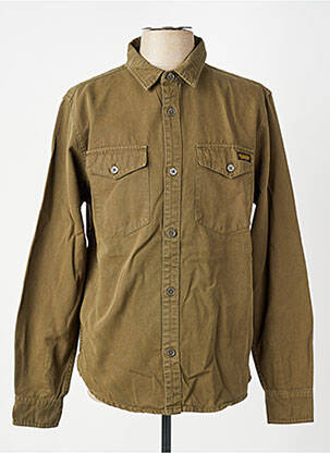 Chemise manches longues poches vert DAYTONA homme