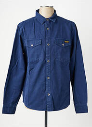 Chemise manches longues poches bleu DAYTONA homme