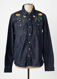 Chemise manches longues coupe droite bleu IRON AND RESIN homme