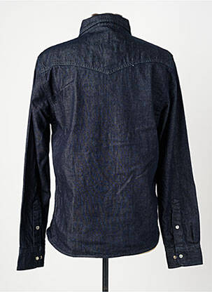 Chemise manches longues coupe droite bleu IRON AND RESIN homme