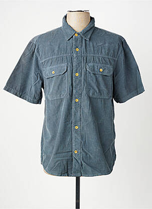 Chemise manches courtes poches poitrine bleu IRON AND RESIN homme