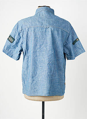 Chemise manches courtes coupe cintrée bleu DAYTONA homme