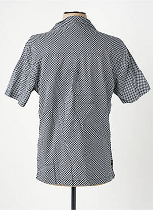 Chemise manches courtes col tailleur bleu DAYTONA homme