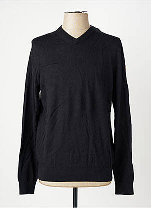Pull col v manches longues noir DAYTONA homme