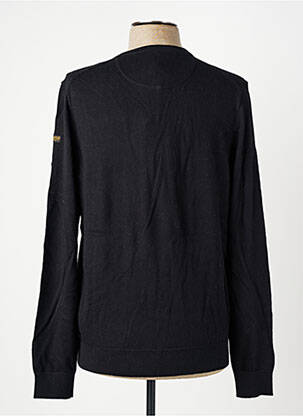Pull col v manches longues noir DAYTONA homme