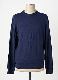 Pull col v manches longues bleu DAYTONA homme