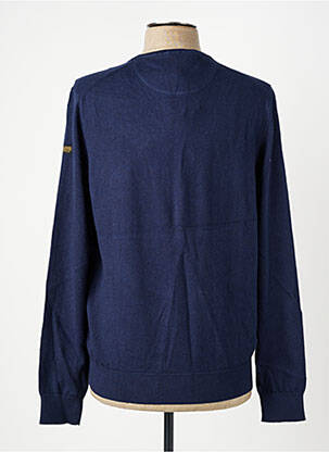 Pull col v manches longues bleu DAYTONA homme