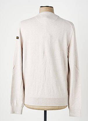 Pull col v manches longues beige DAYTONA homme