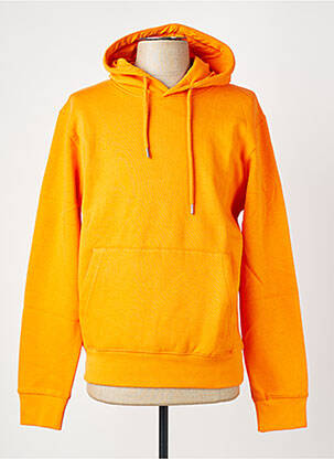 Sweat-shirt à capuche manches longues manches longues orange DAYTONA homme