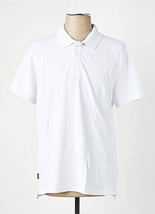Polo coupe droite manches courtes blanc DAYTONA homme