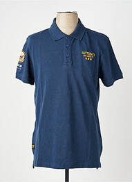 Polo coupe droite manches courtes bleu DAYTONA homme