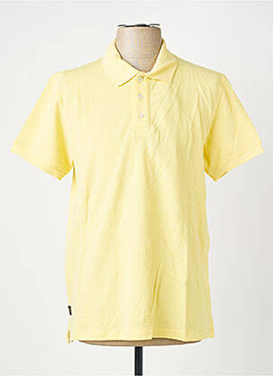 Polo coupe cintrée manches courtes jaune DAYTONA homme
