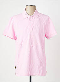 Polo coupe cintrée manches courtes rose DAYTONA homme
