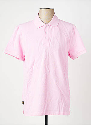 Polo coupe cintrée manches courtes rose DAYTONA homme