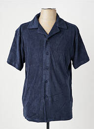 Chemise manches courtes coupe cintrée bleu DAYTONA homme