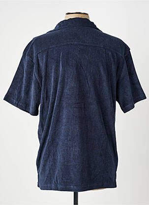 Chemise manches courtes coupe cintrée bleu DAYTONA homme