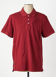Polo coupe droite sans manche rouge DAYTONA homme