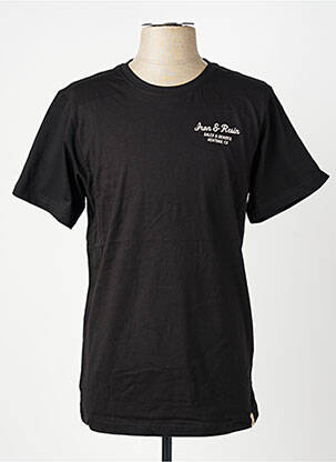 T-shirt stretch manches courtes noir IRON AND RESIN homme