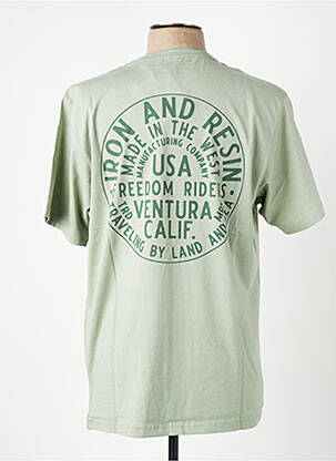 T-shirt stretch manches courtes vert IRON AND RESIN homme