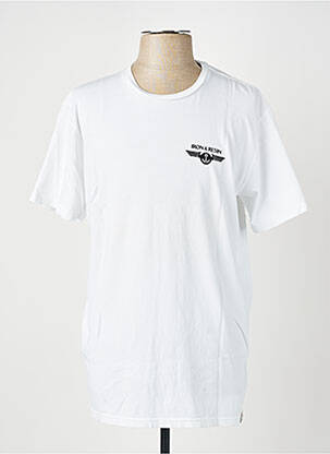 T-shirt stretch manches courtes blanc IRON AND RESIN homme