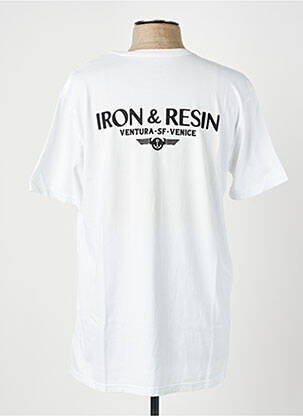 T-shirt stretch manches courtes blanc IRON AND RESIN homme