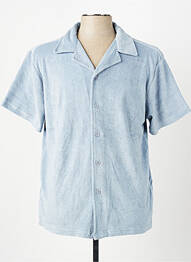 Chemise manches courtes coupe droite bleu DAYTONA homme