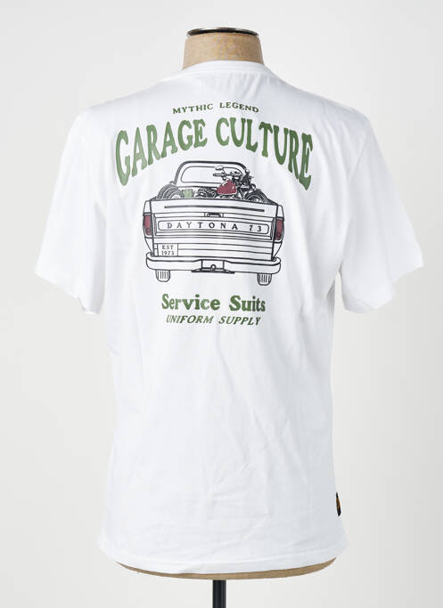 T-shirt stretch manches courtes blanc DAYTONA homme