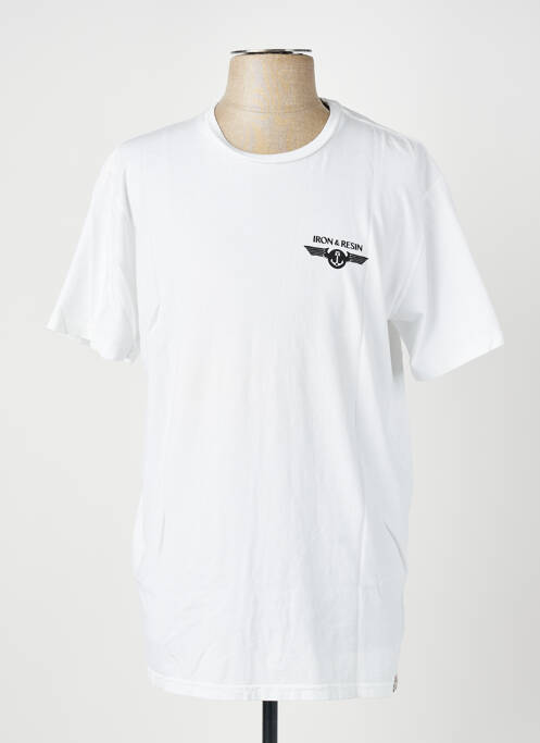 T-shirt stretch manches courtes blanc IRON AND RESIN homme