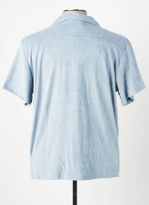 Chemise manches courtes coupe droite bleu DAYTONA homme
