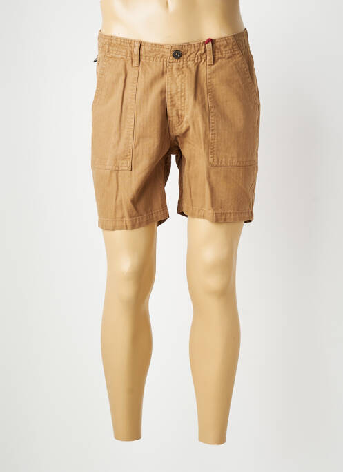 Bermuda coupe droite taille normale marron IRON AND RESIN homme