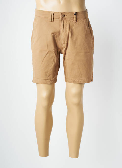 Bermuda tissage popeline taille normale marron DAYTONA homme