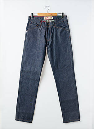 Jeans coupe droite fermeture boutonnée sur le devant taille normale bleu IRON AND RESIN homme