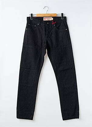 Jeans coupe droite fermeture zippée sous rabat boutonné taille normale noir IRON AND RESIN homme