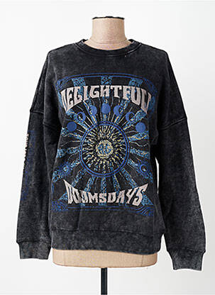 Sweat-shirt stretch manches longues noir ROSE GARDEN femme