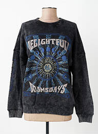 Sweat-shirt stretch manches longues noir ROSE GARDEN femme