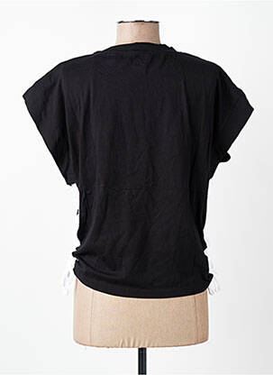 T-shirt stretch manches courtes noir ROSE GARDEN femme